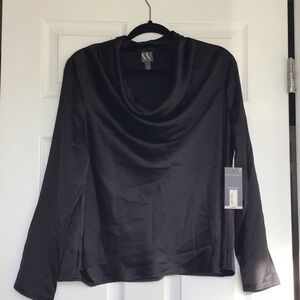 Worthington Black Cowl Neck Blouse